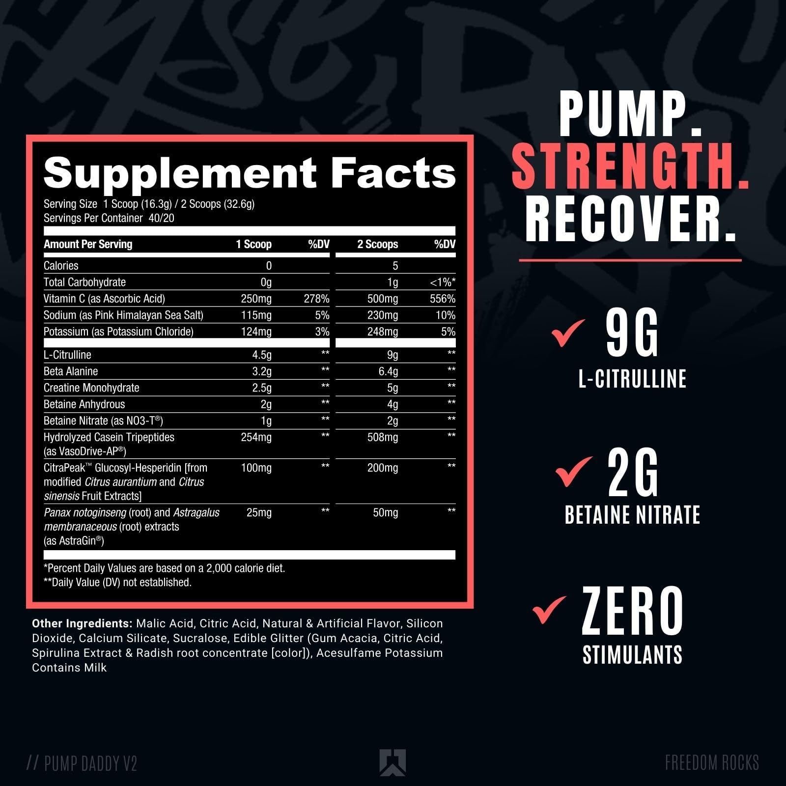 Foto 3 pulgar | Suplemento Ryse Up Pump Daddy V2  Antiestimulante  Preentrenamiento  40 Dosis - Venta Internacional.