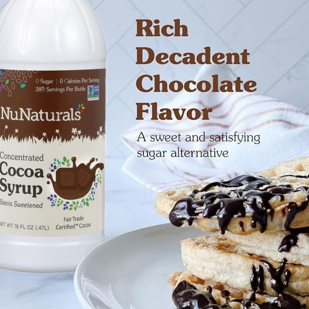 Foto 5 | Sirope De Stevia Nunaturals Sabor Chocolate 473 Ml Sin Azúcar - Venta Internacional.