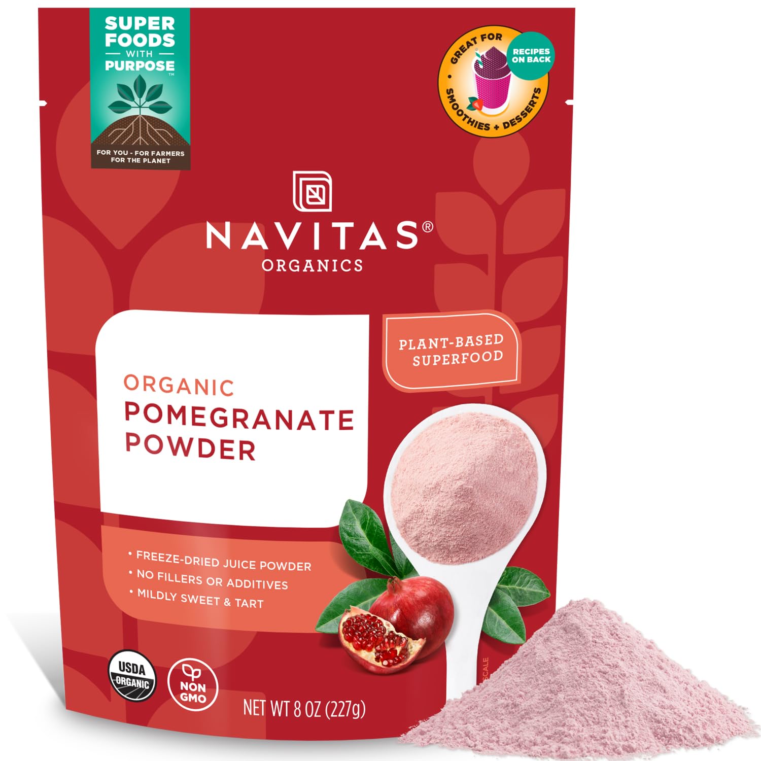 Foto 1 | Polvo De Granada Navitas Organics 225 Ml Orgánico Sin Ogm - Venta Internacional.