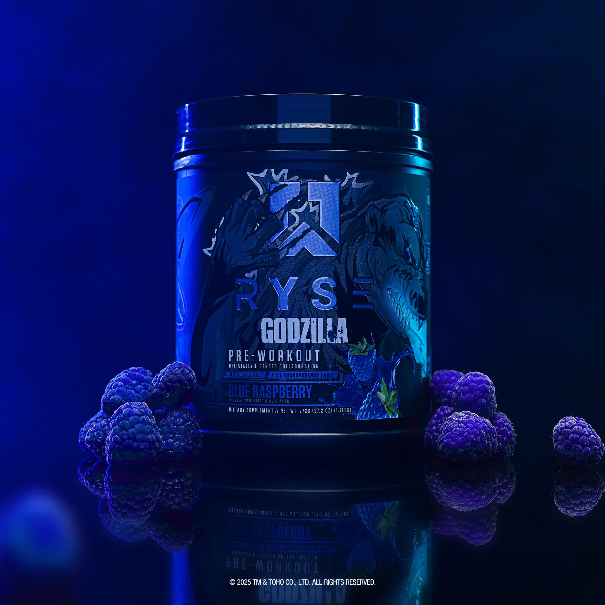 Foto 5 | Polvo Para Antes Del Entrenamiento Ryse Godzilla X Noel Deyzel Blue Raspberry - Venta Internacional.