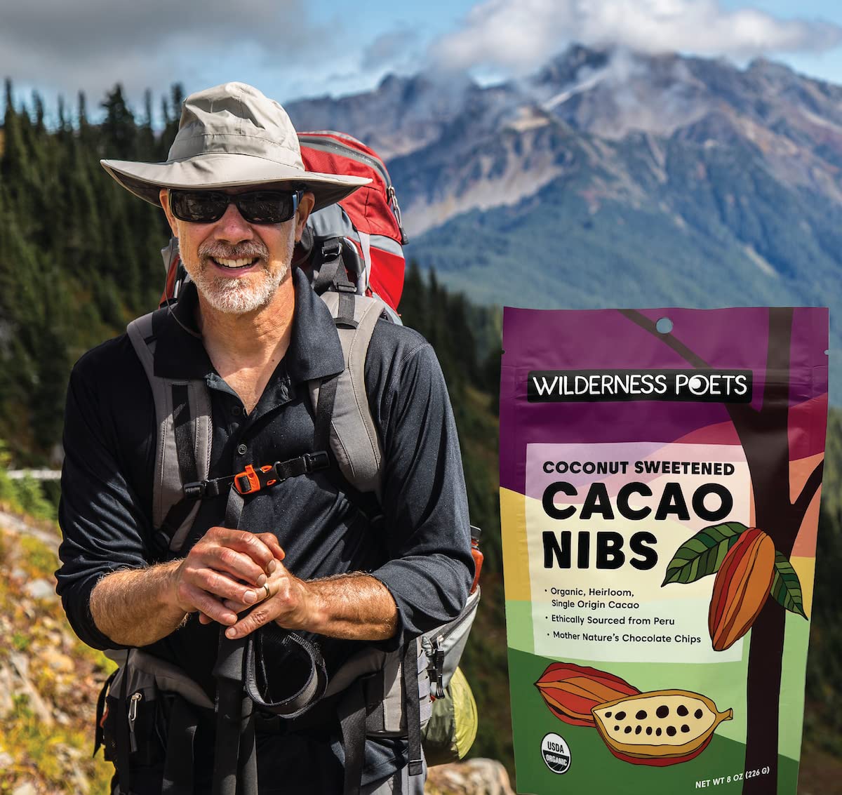Foto 8 pulgar | Cacao Nibs Wilderness Poets Endulzado Con Néctar De Coco 227 G - Venta Internacional.