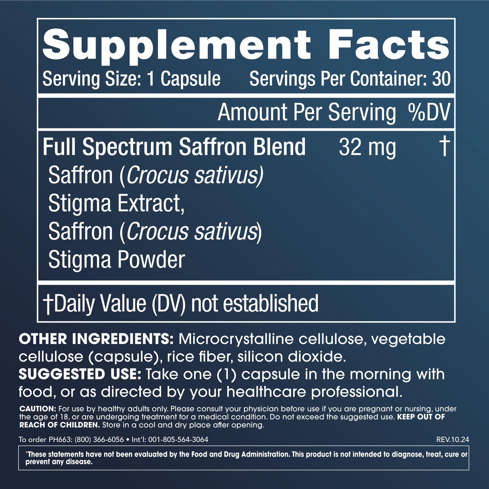 Foto 3 pulgar | Suplemento Prohealth Full Spectrum Saffron 32 Mg 30 Cápsulas - Venta Internacional.
