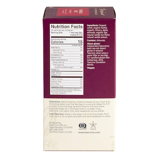 Foto 2 | Té De Hierbas Teeccino Vainilla Y Nuez 25 Bolsitas De Té Sin Cafeína - Venta Internacional.