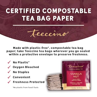 Foto 3 | Té De Hierbas Teeccino Vainilla Y Nuez 25 Bolsitas De Té Sin Cafeína - Venta Internacional.