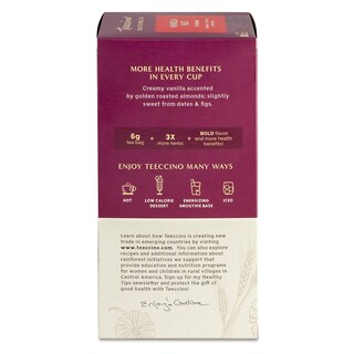 Foto 5 | Té De Hierbas Teeccino Vainilla Y Nuez 25 Bolsitas De Té Sin Cafeína - Venta Internacional.