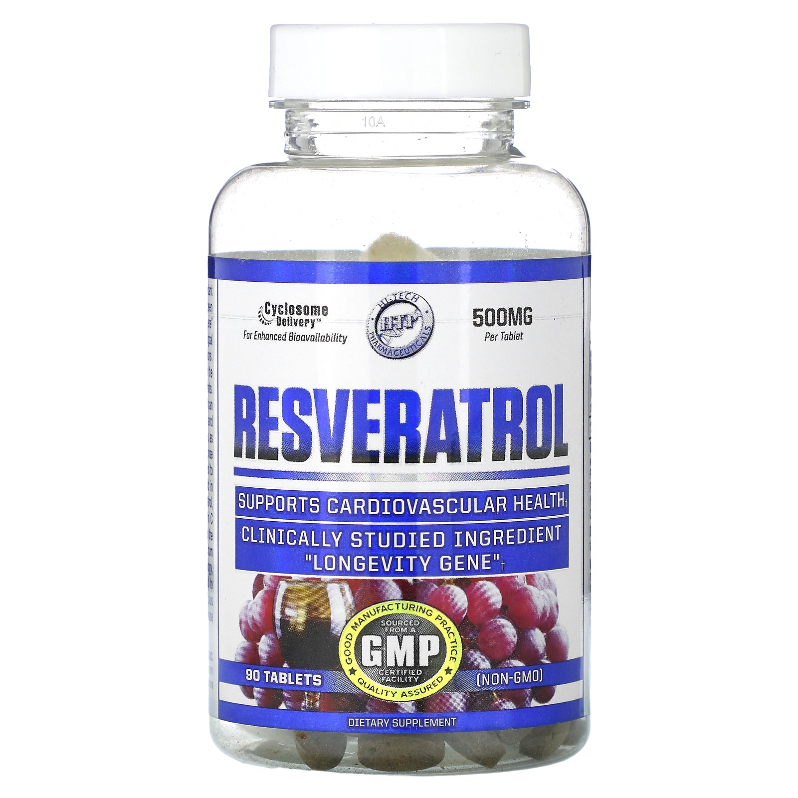 Foto 2 pulgar | Suplemento Hi Tech Pharmaceuticals Resveratrol 500 Mg 90 Tabletas - Venta Internacional.