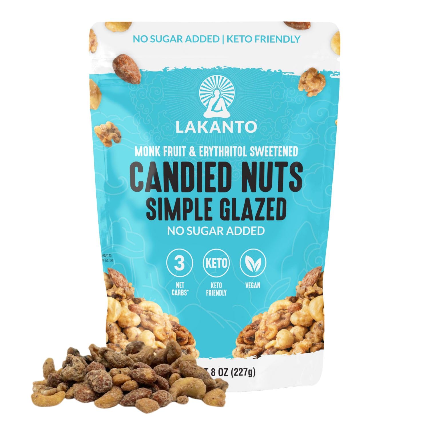 Foto 2 pulgar | Frutos Secos Confitados Lakanto  Glaseados Simples  Sin Azúcar Añadido  Veganos  150 G - Venta Internacional.