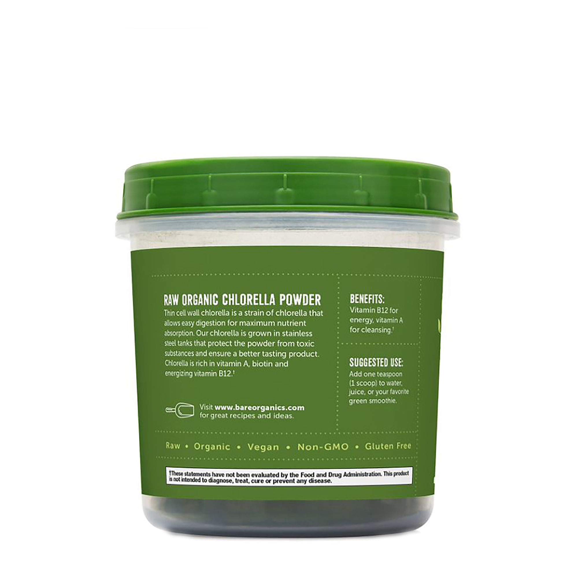Foto 3 | Suplemento De Clorella En Polvo Bareorganics  250 Ml  Usda Organic - Venta Internacional.