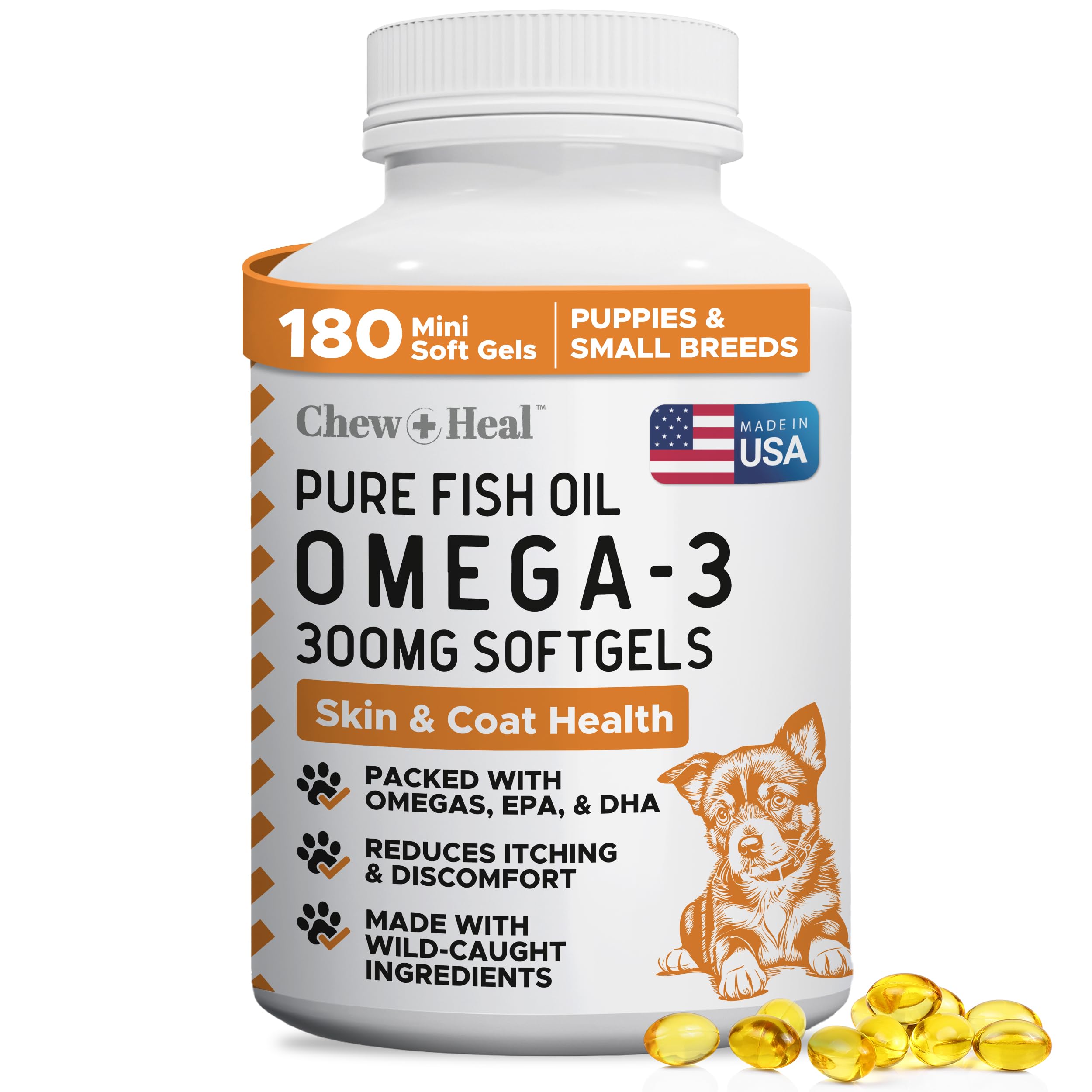 Foto 2 pulgar | Suplemento Chew + Heal Omega 3 De Aceite De Pescado 180 Cápsulas Blandas Para Perros - Venta Internacional.