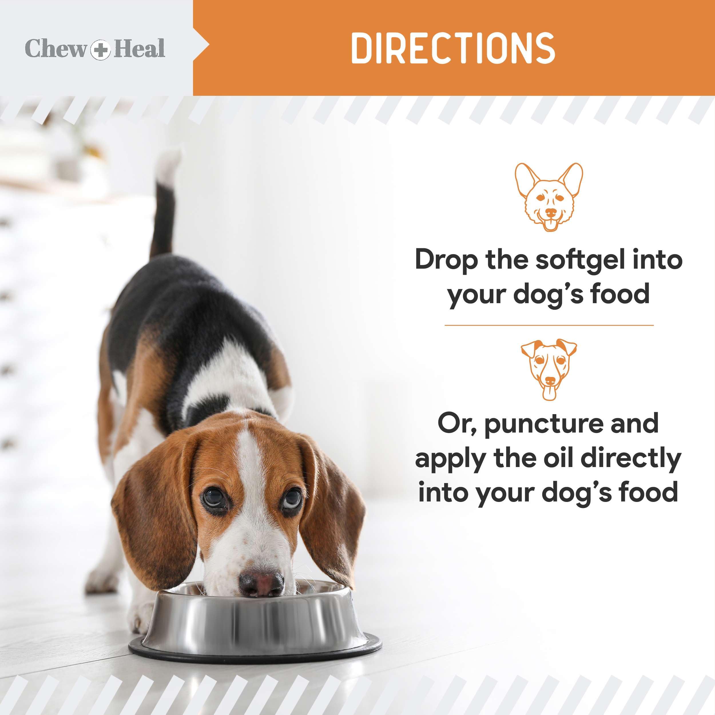 Foto 5 | Suplemento Chew + Heal Omega 3 De Aceite De Pescado 180 Cápsulas Blandas Para Perros - Venta Internacional.