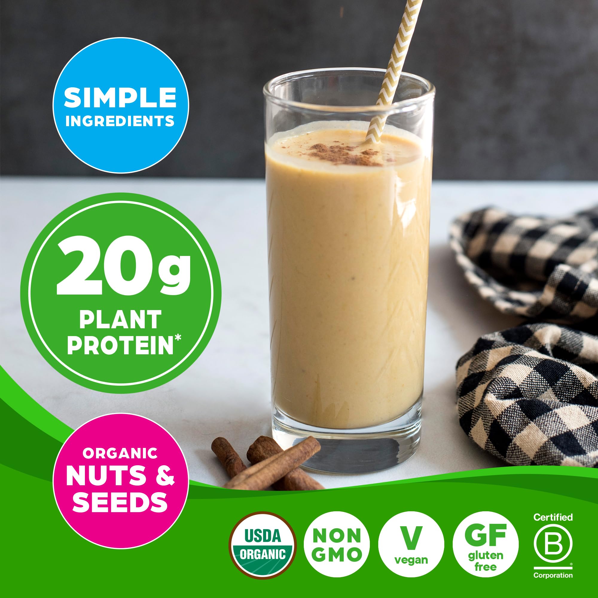 Foto 5 pulgar | Proteína En Polvo Orgain Orgain Organic Simple Vegan Vainilla 567g - Venta Internacional.