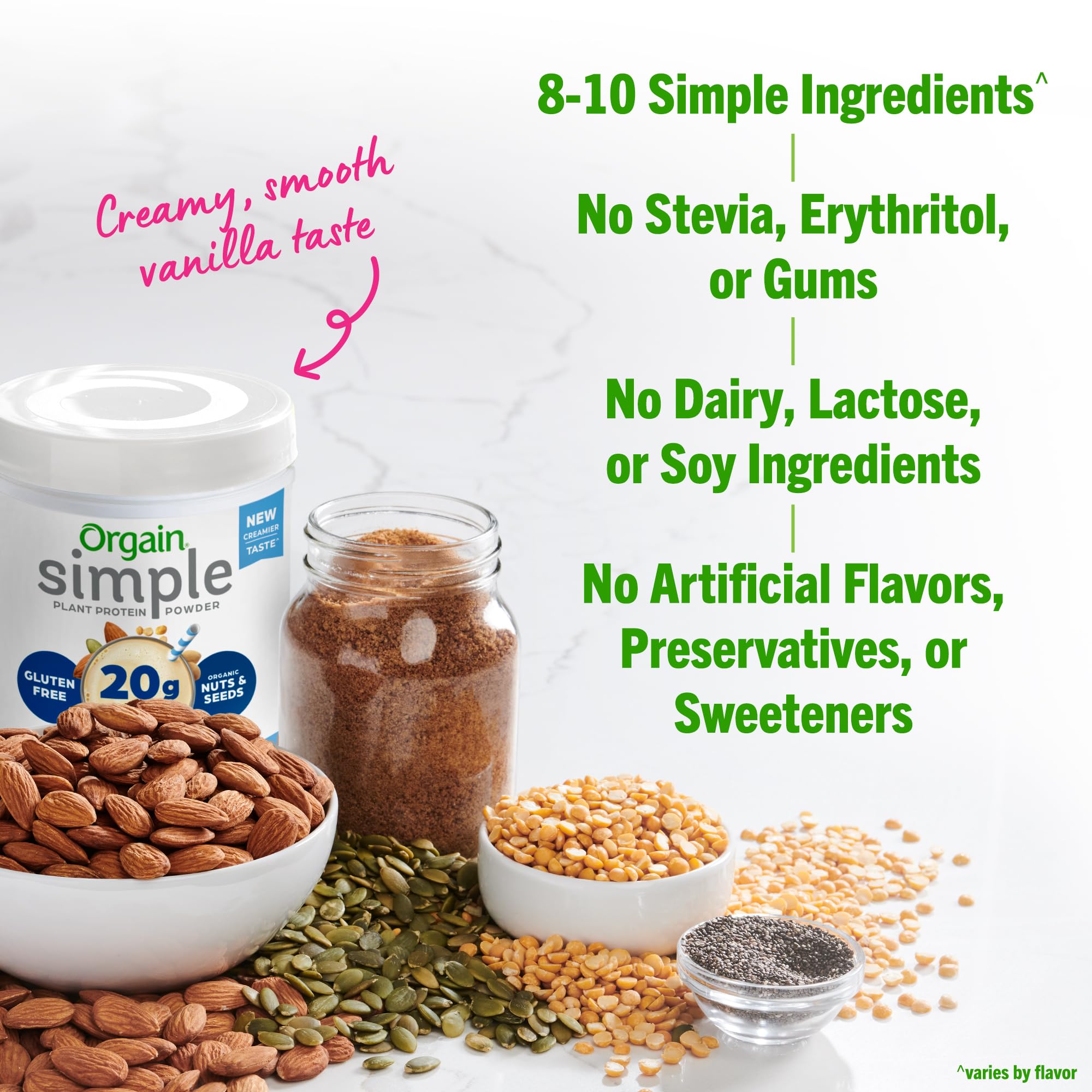 Foto 6 | Proteína En Polvo Orgain Orgain Organic Simple Vegan Vainilla 567g - Venta Internacional.