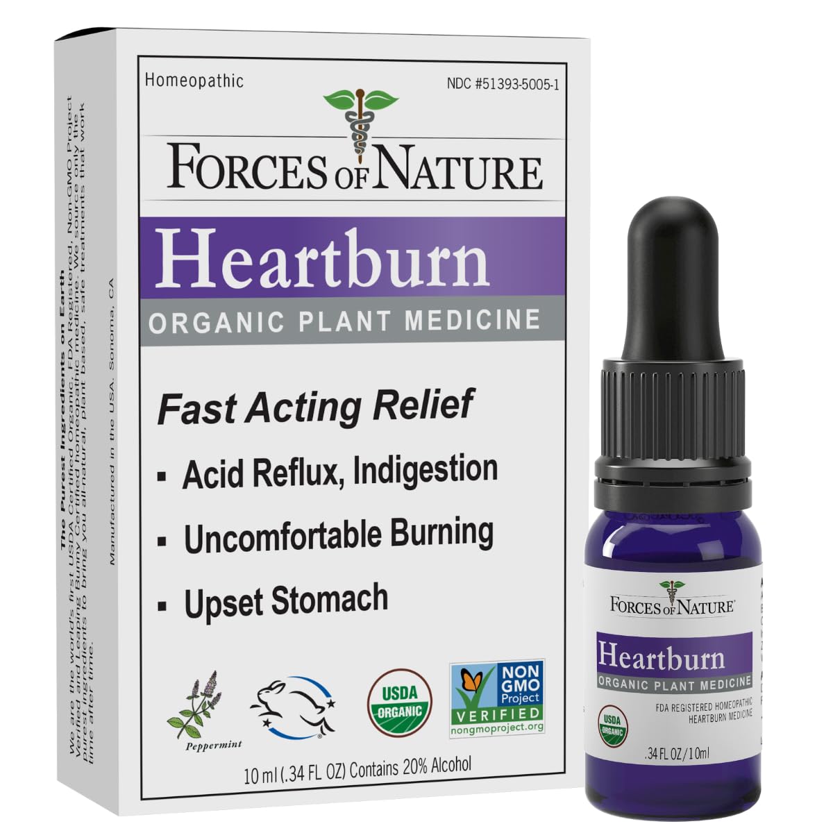 Foto 1 | Homeopático Forces Of Nature Para Aliviar La Acidez Estomacal  10 Ml - Venta Internacional.