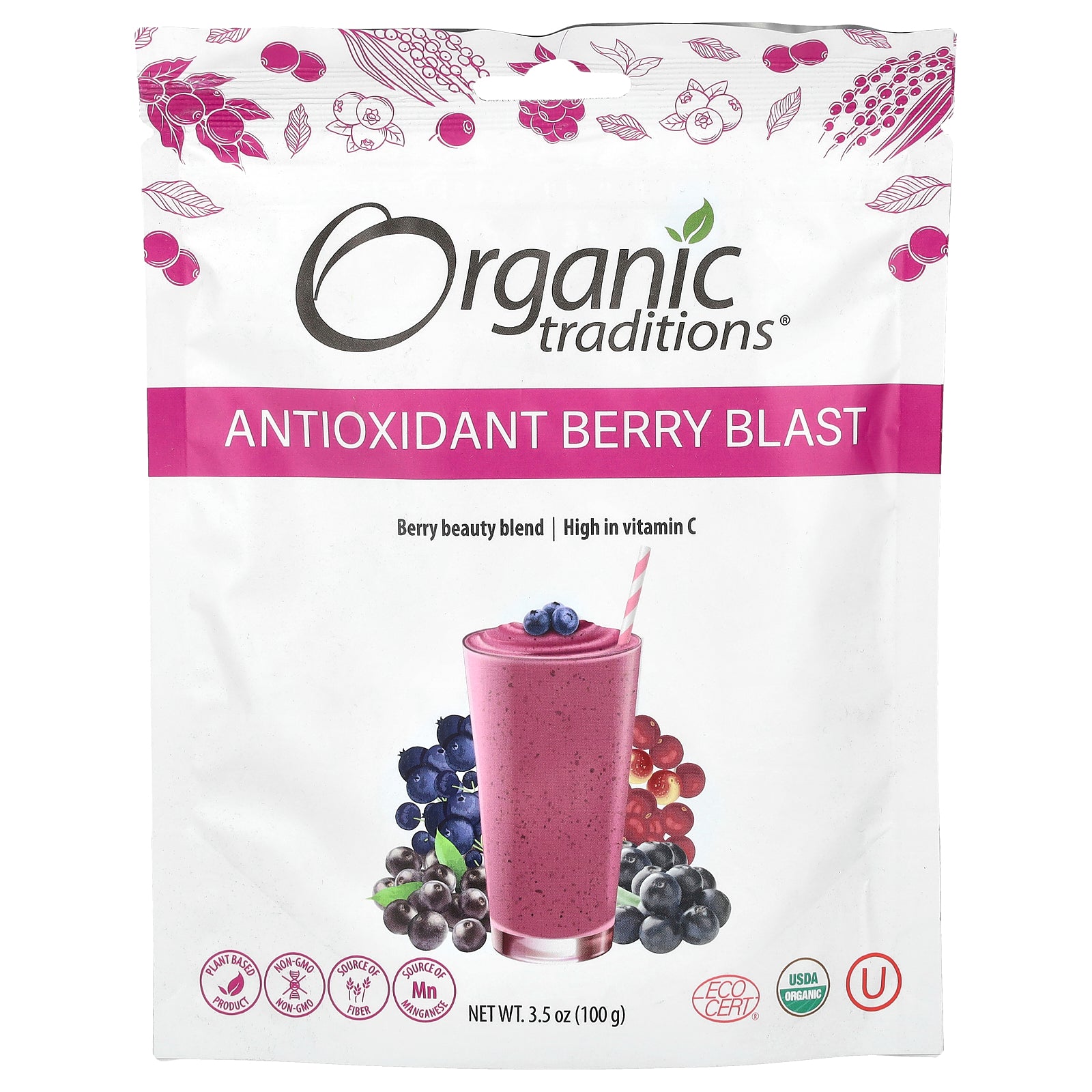Foto 1 | Suplemento Antioxidante Berry Blast De Organic Traditions  100 G - Venta Internacional.
