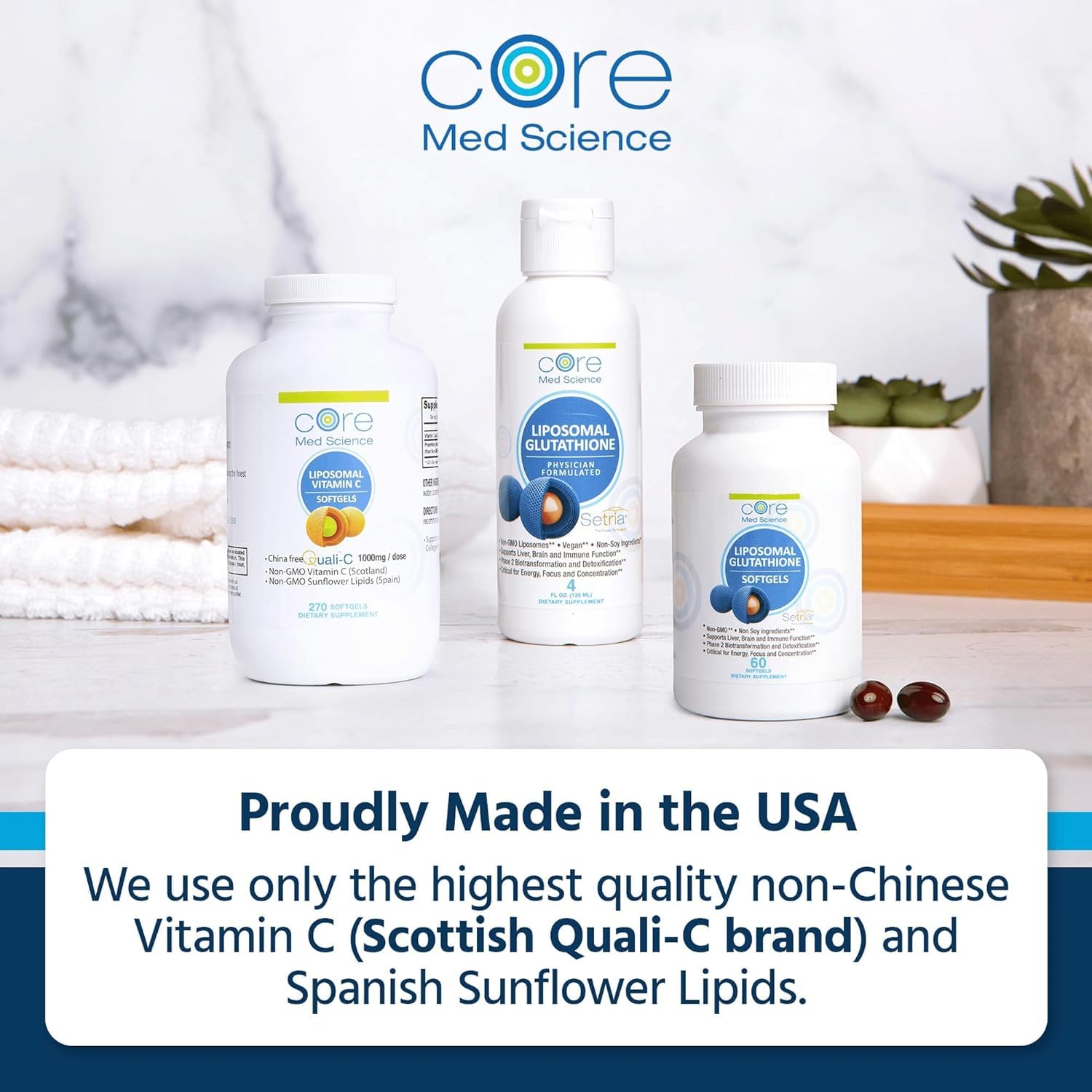 Foto 6 | Suplemento Core Med Science De Vitamina C Liposomal  1000 Mg  270 Cápsulas Blandas - Venta Internacional.