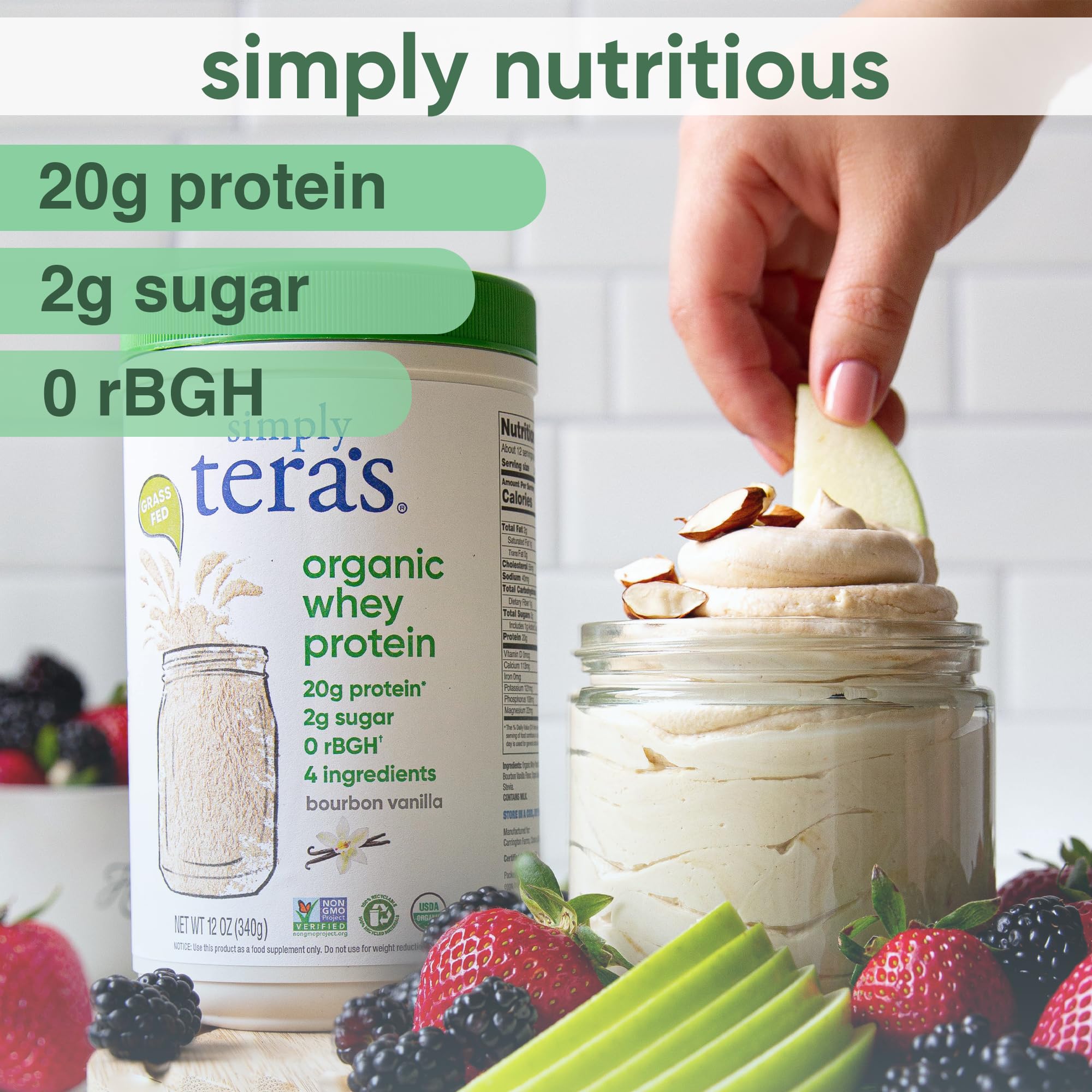 Foto 4 pulgar | Proteína De Suero En Polvo Simply Tera's Organic Vanilla 350 Ml - Venta Internacional.