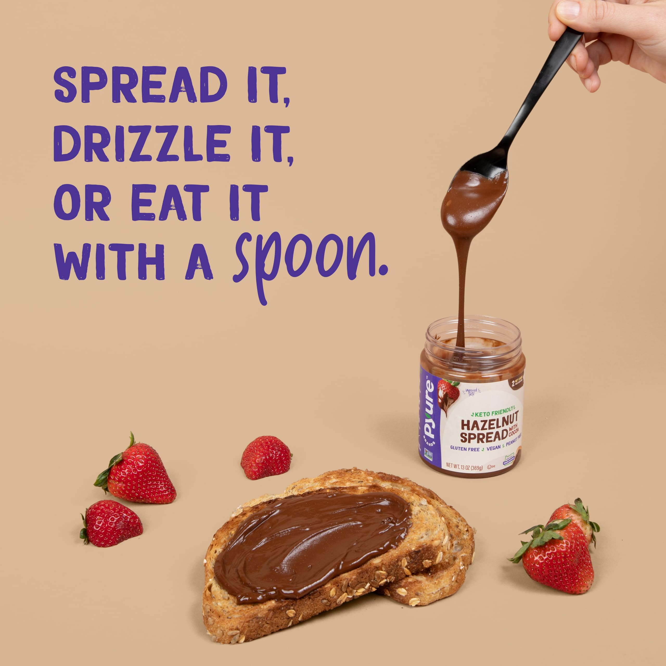 Foto 3 pulgar | Spread Pyure Keto Avellannut Chocolate  384 Ml  Sin Azúcar  Vegano - Venta Internacional.