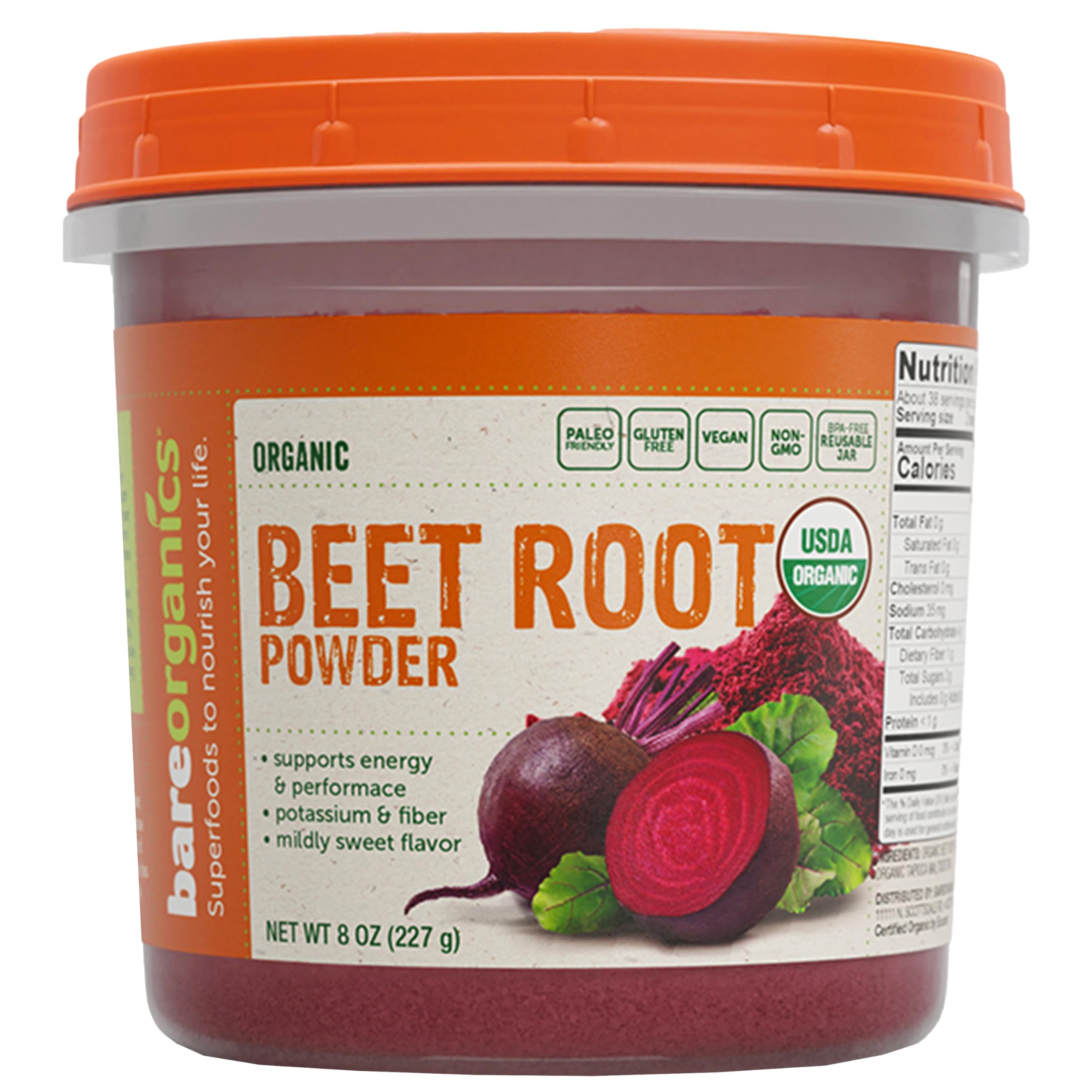Foto 2 pulgar | Suplemento Dietético Superfood Powder Bareorganics  Raíz De Remolacha  240 Ml - Venta Internacional.
