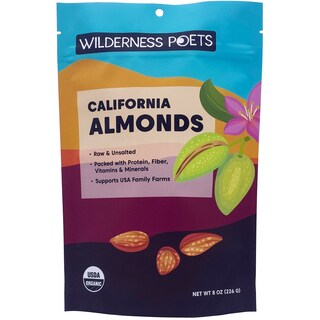 Foto 1 | Almonds Wilderness Poets Organic California Bolsa De 250 Ml - Venta Internacional.