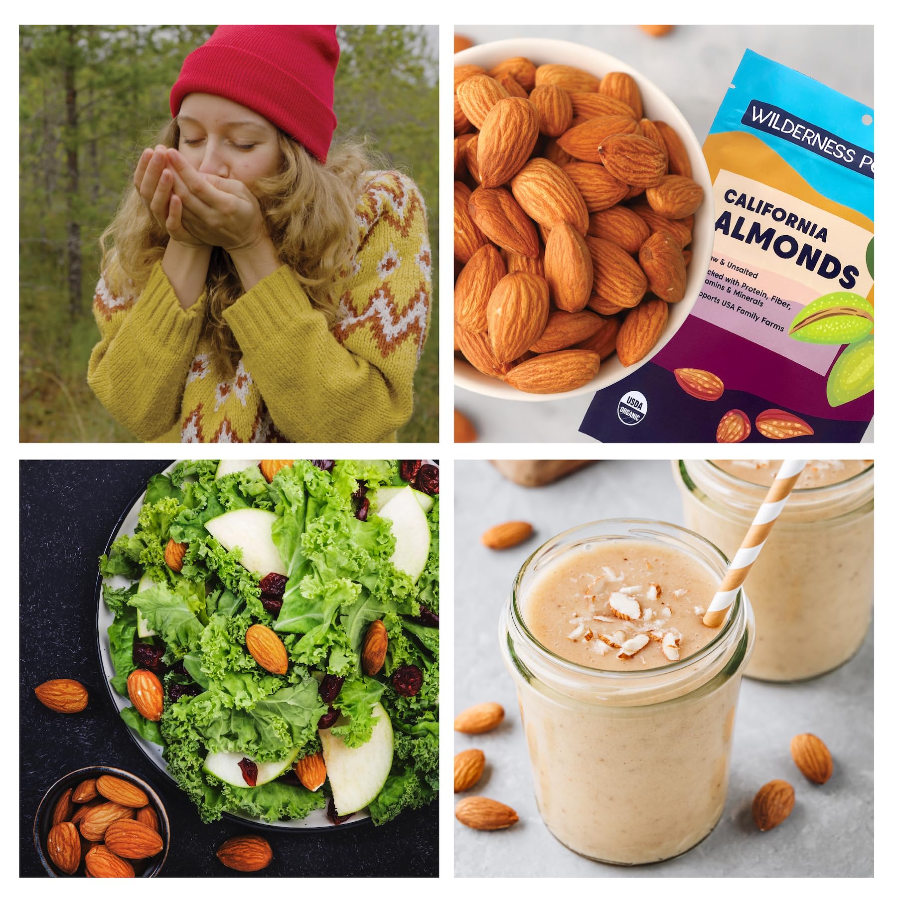 Foto 3 pulgar | Almonds Wilderness Poets Organic California  Bolsa De 250 Ml - Venta Internacional.