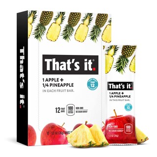 Foto 1 | Bar De Frutas Eso Es Todo. Apple + Pineapple 100% Natural (paquete De 12) - Venta Internacional.