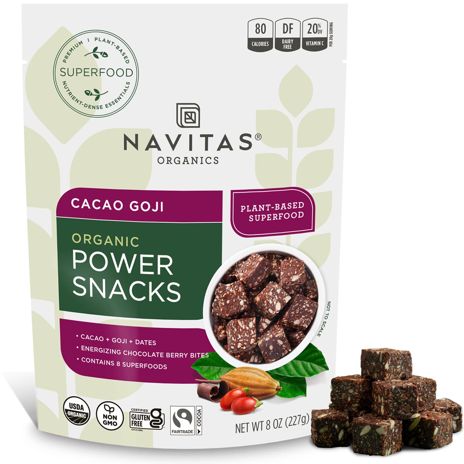 Foto 2 pulgar | Snacks Navitas Organics Superfood Power Cacao Goji 240 Ml - Venta Internacional.