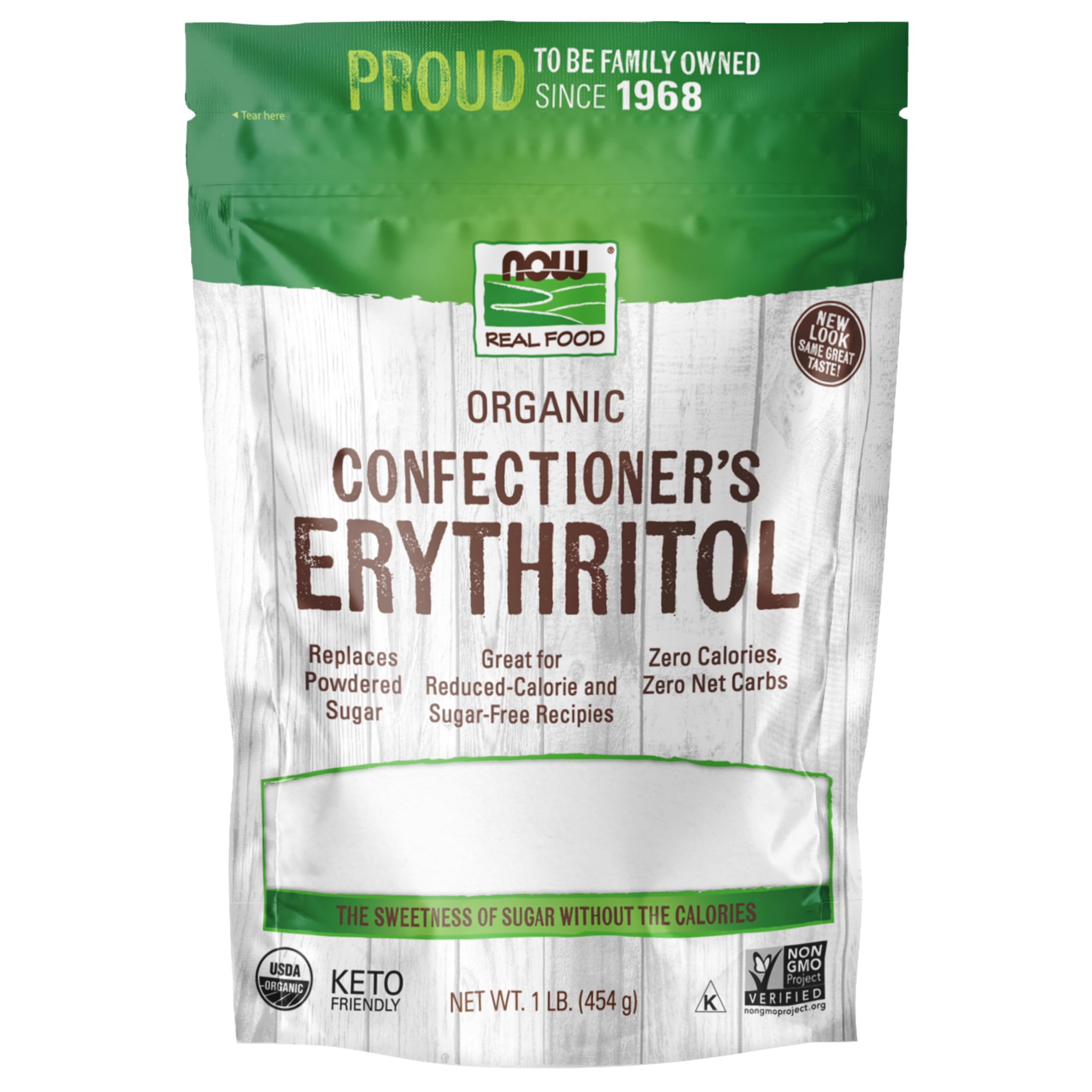 Foto 1 | Eritritol Orgánico Para Pastelería En Polvo Now Foods 454 G - Venta Internacional.