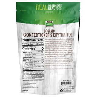 Foto 2 | Eritritol Orgánico Para Pastelería En Polvo Now Foods 454 G - Venta Internacional.