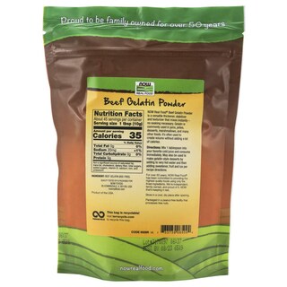 Foto 2 | Gelatina En Polvo Now Foods Beef Espesante Natural 454 G - Venta Internacional.