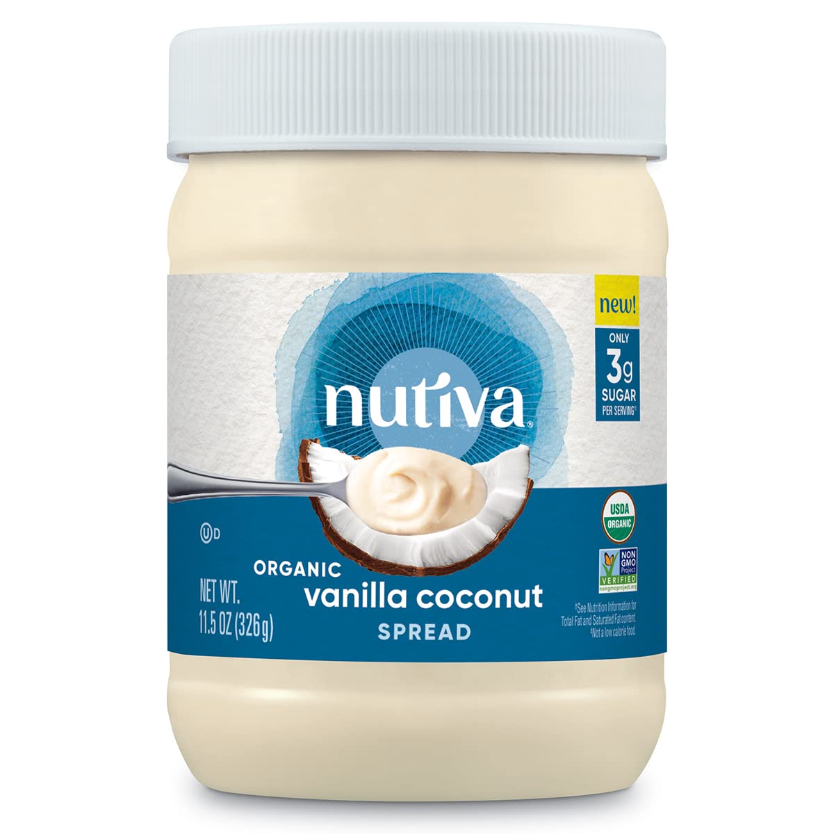 Foto 2 pulgar | Crema De Coco Nutiva Organic Vanilla 340 Ml 3 G De Azúcar Baja En Carbohidratos - Venta Internacional.