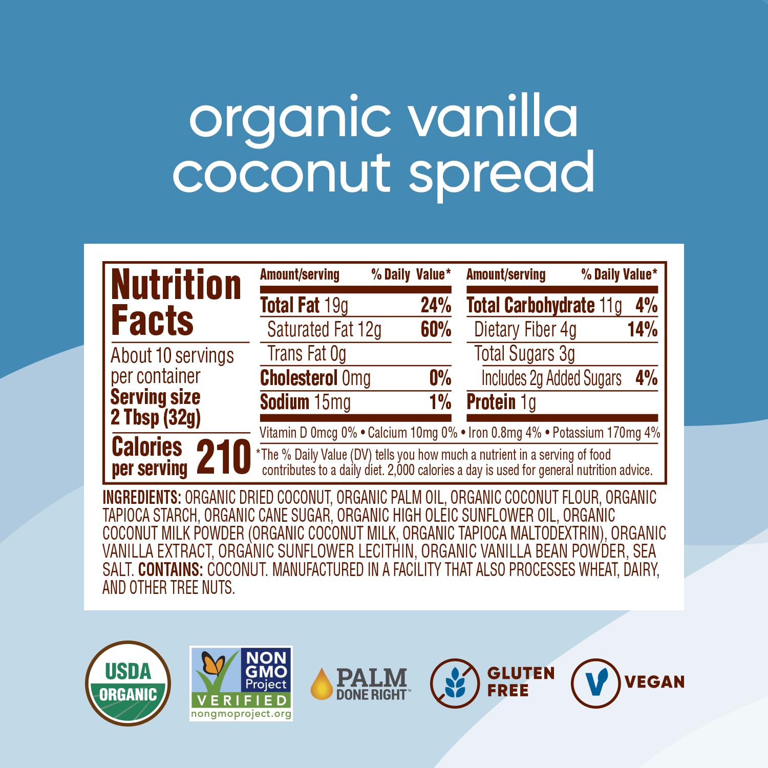 Foto 3 pulgar | Crema De Coco Nutiva Organic Vanilla 340 Ml 3 G De Azúcar Baja En Carbohidratos - Venta Internacional.