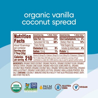Foto 2 | Crema De Coco Nutiva Organic Vanilla 340 Ml 3 G De Azúcar Baja En Carbohidratos - Venta Internacional.