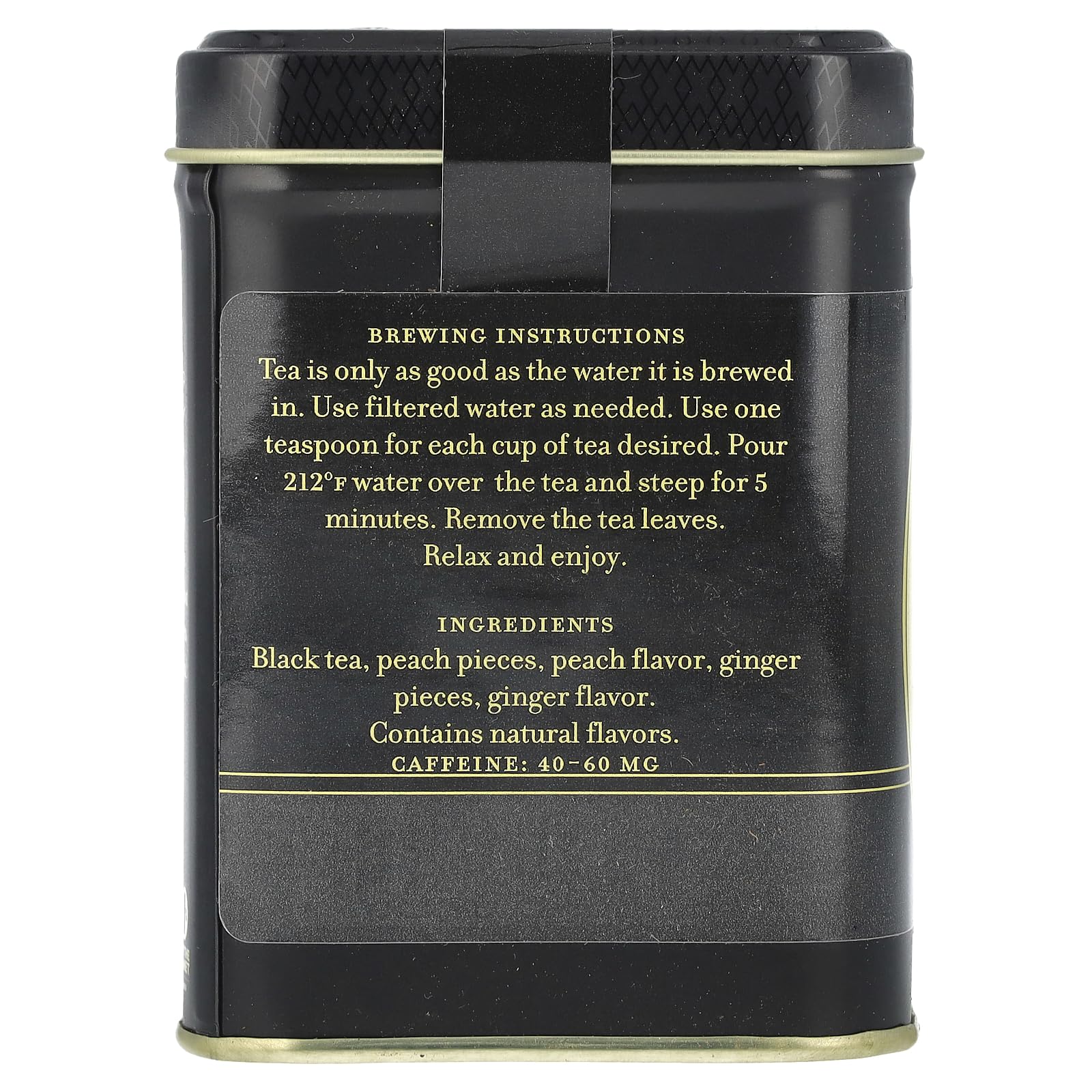 Foto 3 pulgar | Tea Harney & Sons  Melocotones Y Jengibre A Granel  120 Ml - Venta Internacional.