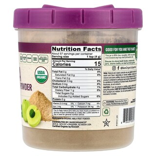 Foto 2 | Suplemento Bareorganics Amla En Polvo Orgánico 227 G - Venta Internacional.