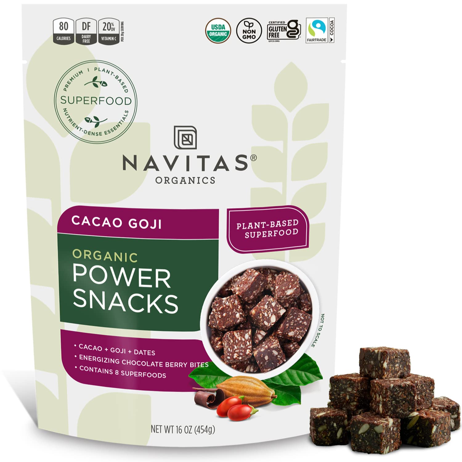Foto 1 | Snacks Navitas Organics Superfood Power Cacao Goji  Bolsa De 473 Ml - Venta Internacional.