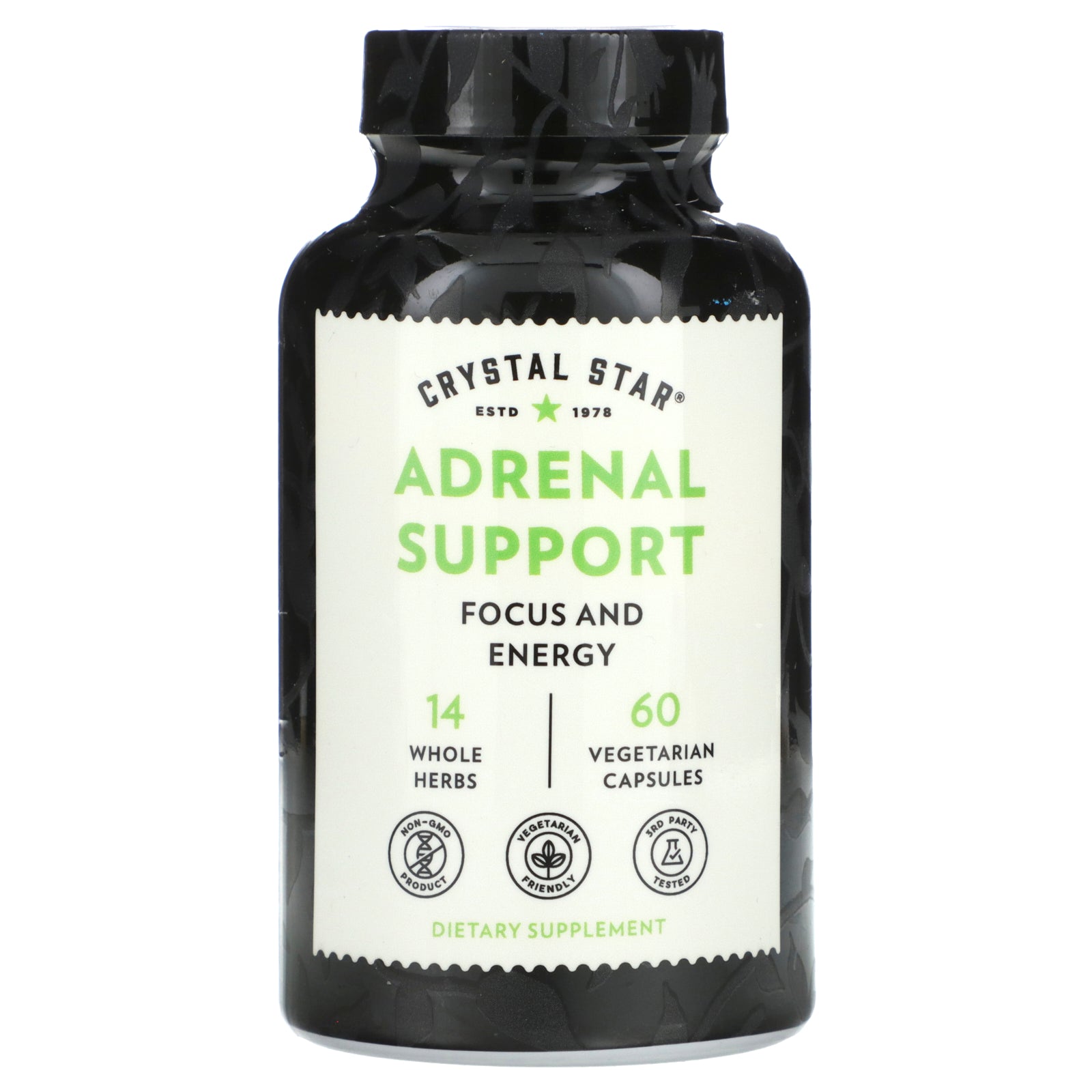 Foto 2 pulgar | Suplemento Crystal Star Adrenal Support 60 Cápsulas Vegetarianas - Venta Internacional.