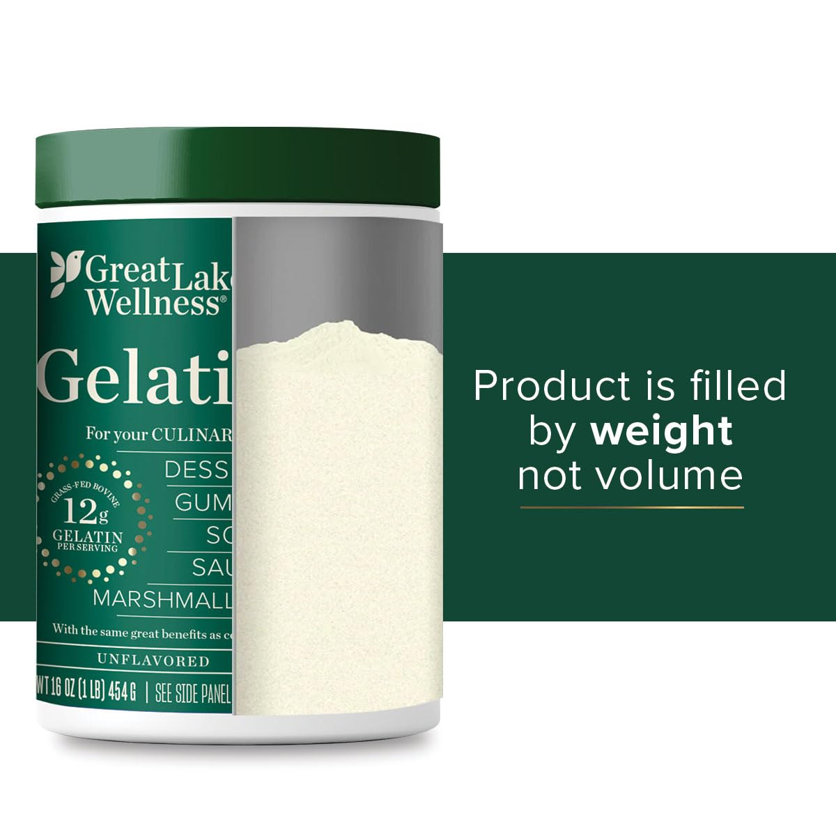 Foto 4 | Gelatina De Res En Polvo Great Lakes Wellness 473 Ml Para Uso Culinario - Venta Internacional.
