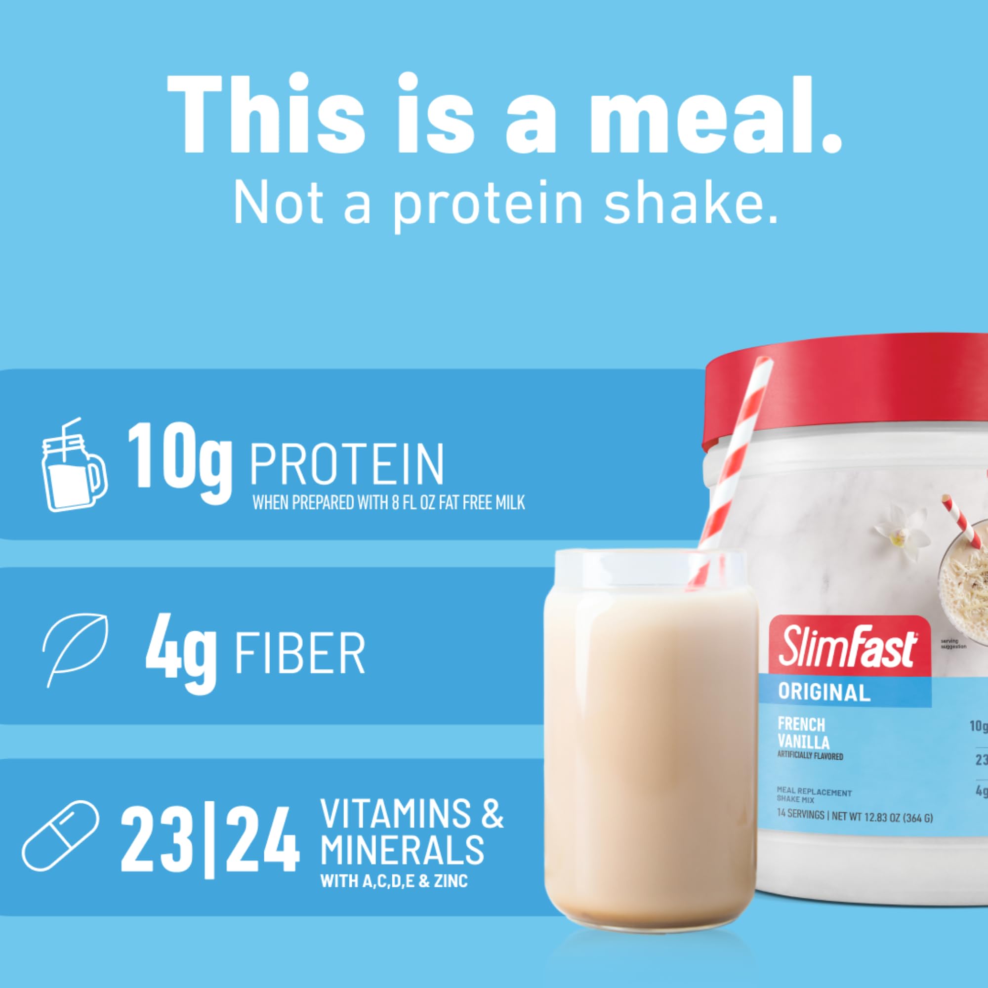 Foto 5 | Sustitutivo De Comidas En Polvo Slimfast Original French Vanilla - Venta Internacional.