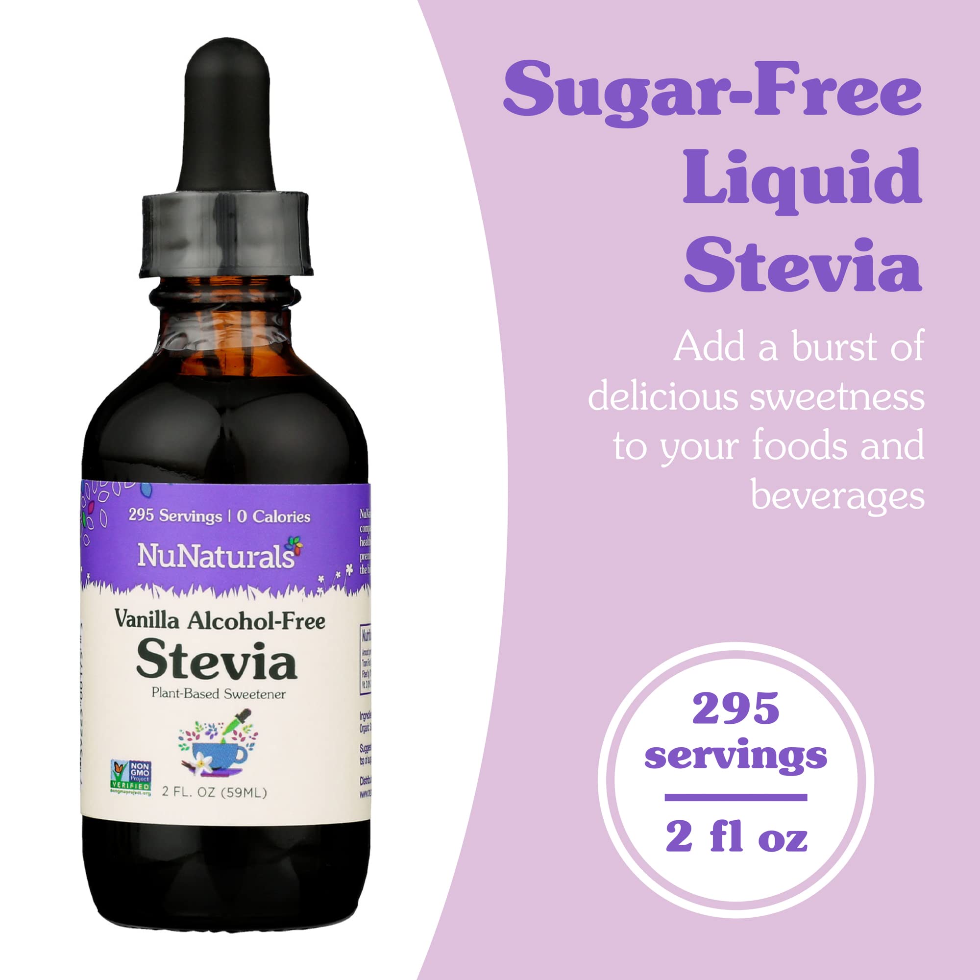 Foto 2 | Edulcorante Líquido Stevia Nunaturals Sin Azúcar  60 Ml  Vainilla - Venta Internacional.