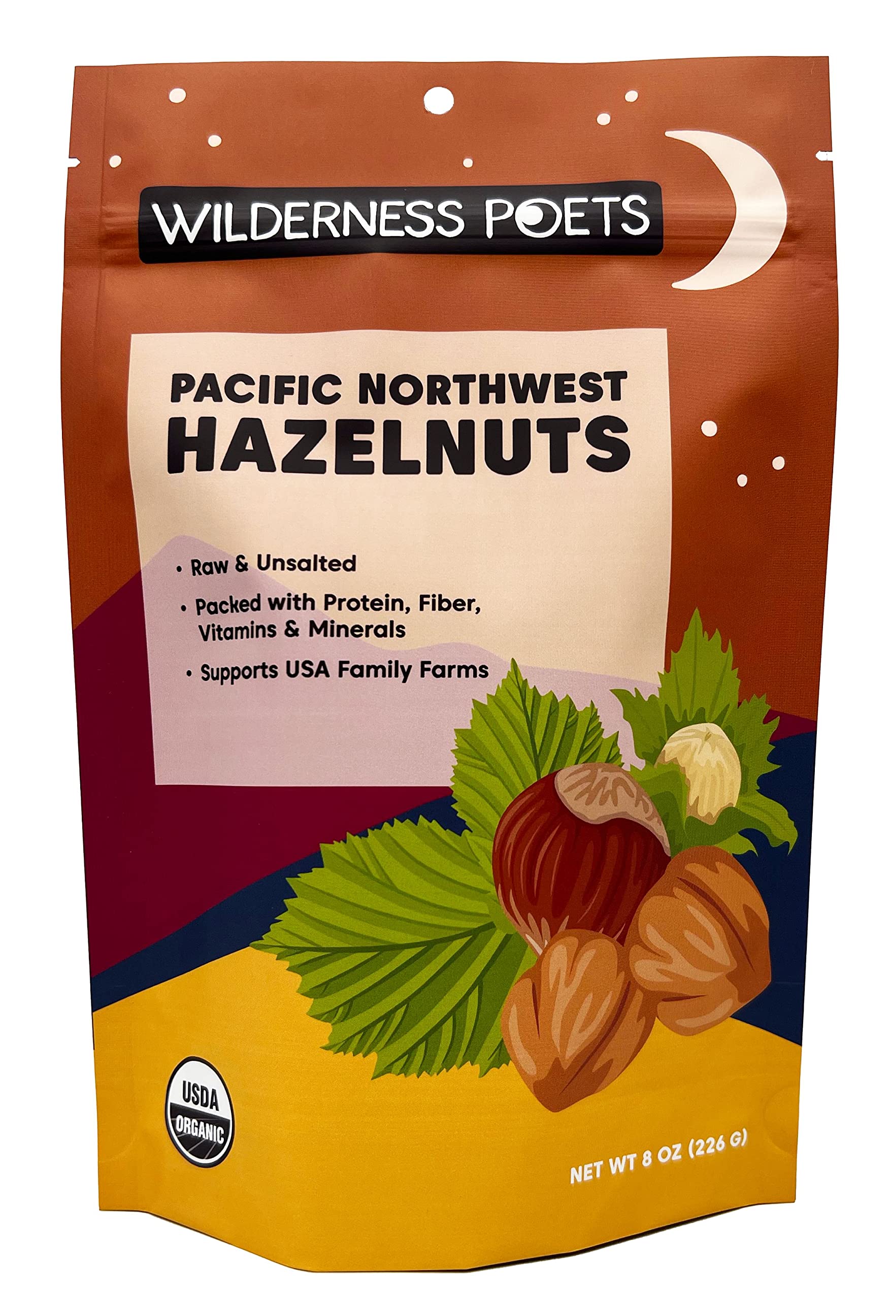Foto 2 pulgar | Hazelnuts Wilderness Poets Organic Raw 227 Ml - Venta Internacional.