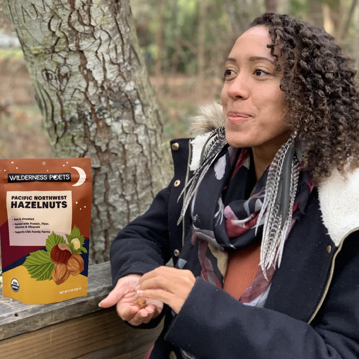 Foto 7 pulgar | Hazelnuts Wilderness Poets Organic Raw 227 Ml - Venta Internacional.