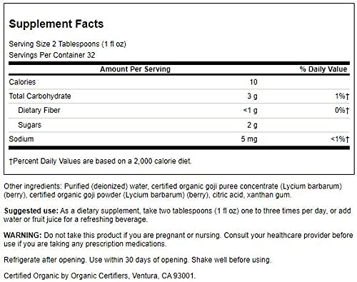 Foto 2 | Juice Swanson  Goji Orgánico Certificado  946 Ml (32 Onzas Líquidas) - Venta Internacional.