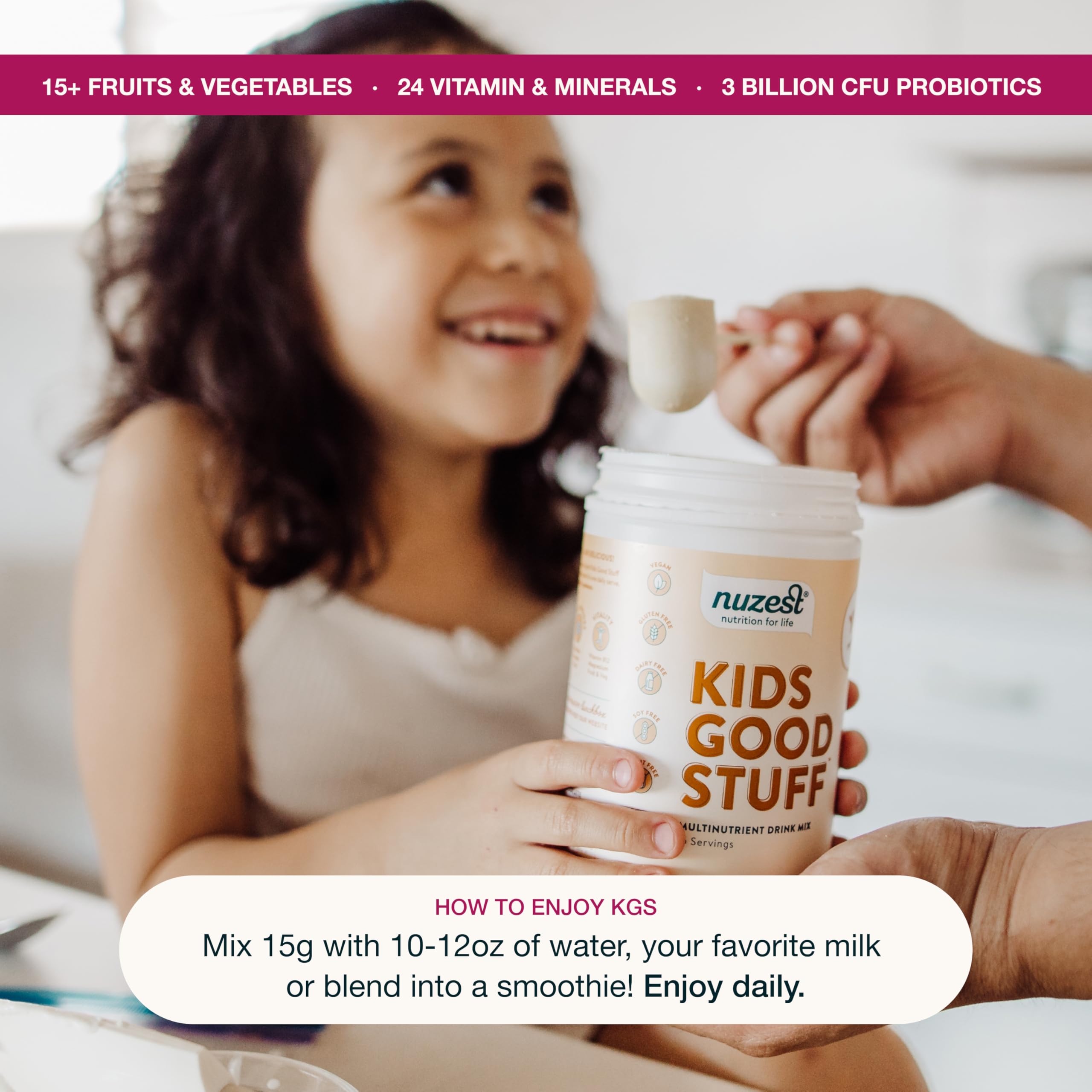 Foto 4 | Suplemento Nutricional Nuzest Kids Good Stuff Vanilla 225g - Venta Internacional.