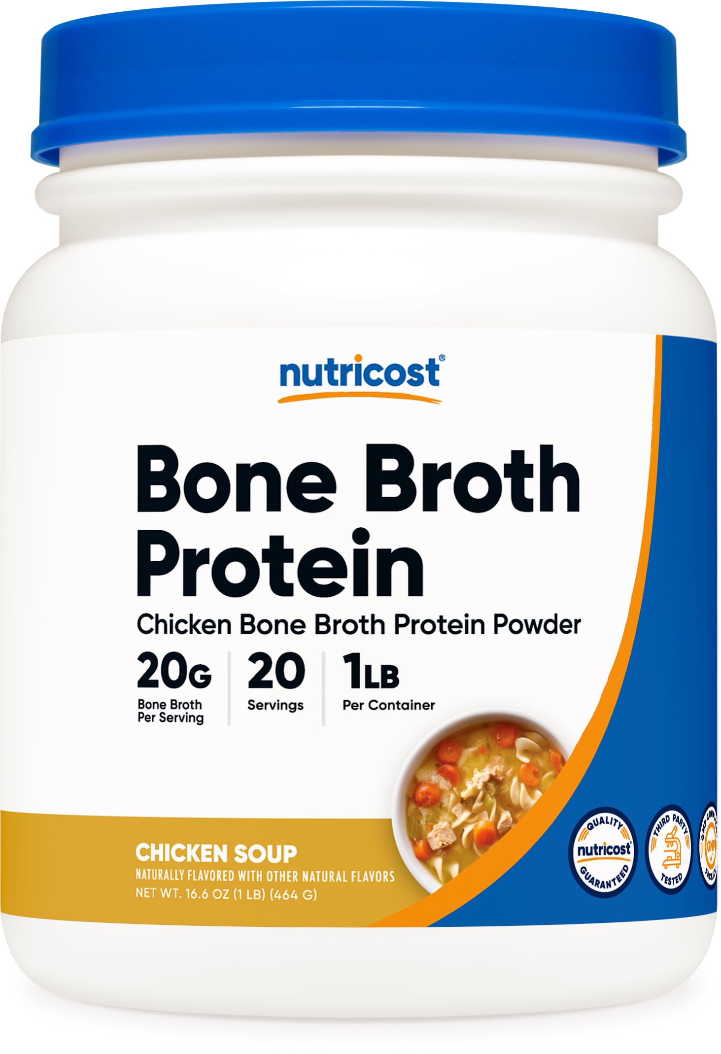 Foto 2 pulgar | Proteína En Polvo  Caldo De Huesos De Pollo Nutricost  20 Porciones - Venta Internacional.