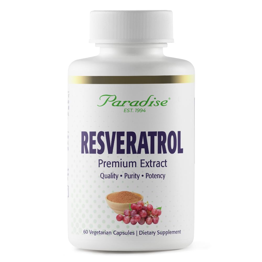 Foto 2 pulgar | Suplemento Paradise Herbs Resveratrol 60 Cápsulas Veganas - Venta Internacional.