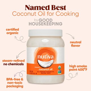 Foto 4 | Aceite De Coco Nutiva Organic Refinado Al Vapor 1.6 L Para Cocinar - Venta Internacional.