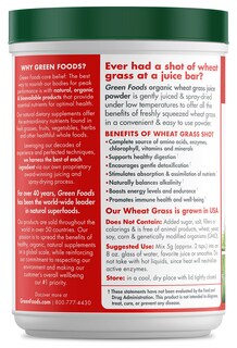 Foto 3 | Wheat Grass Shots Green Foods Organic 300 Ml Certificado Kosher - Venta Internacional.