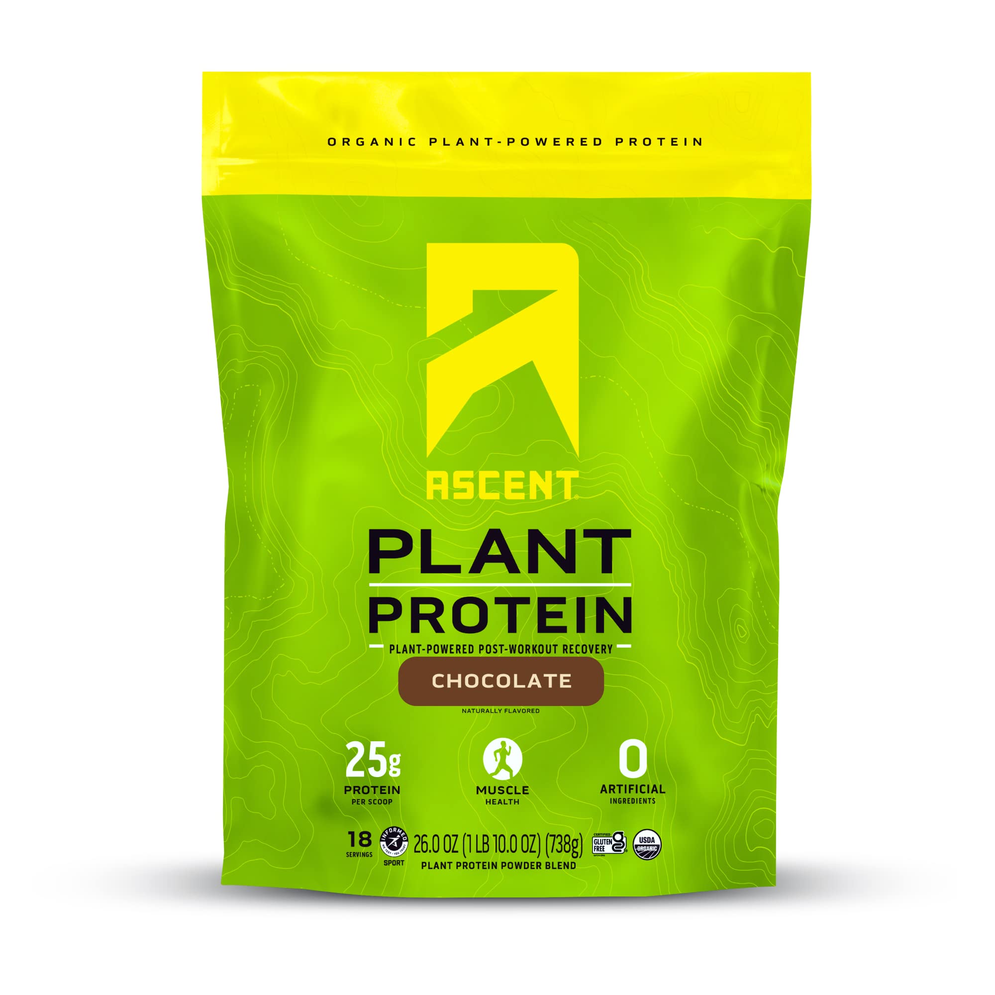 Foto 1 | Proteína En Polvo Ascent  Chocolate A Base De Plantas  18 Porciones - Venta Internacional.