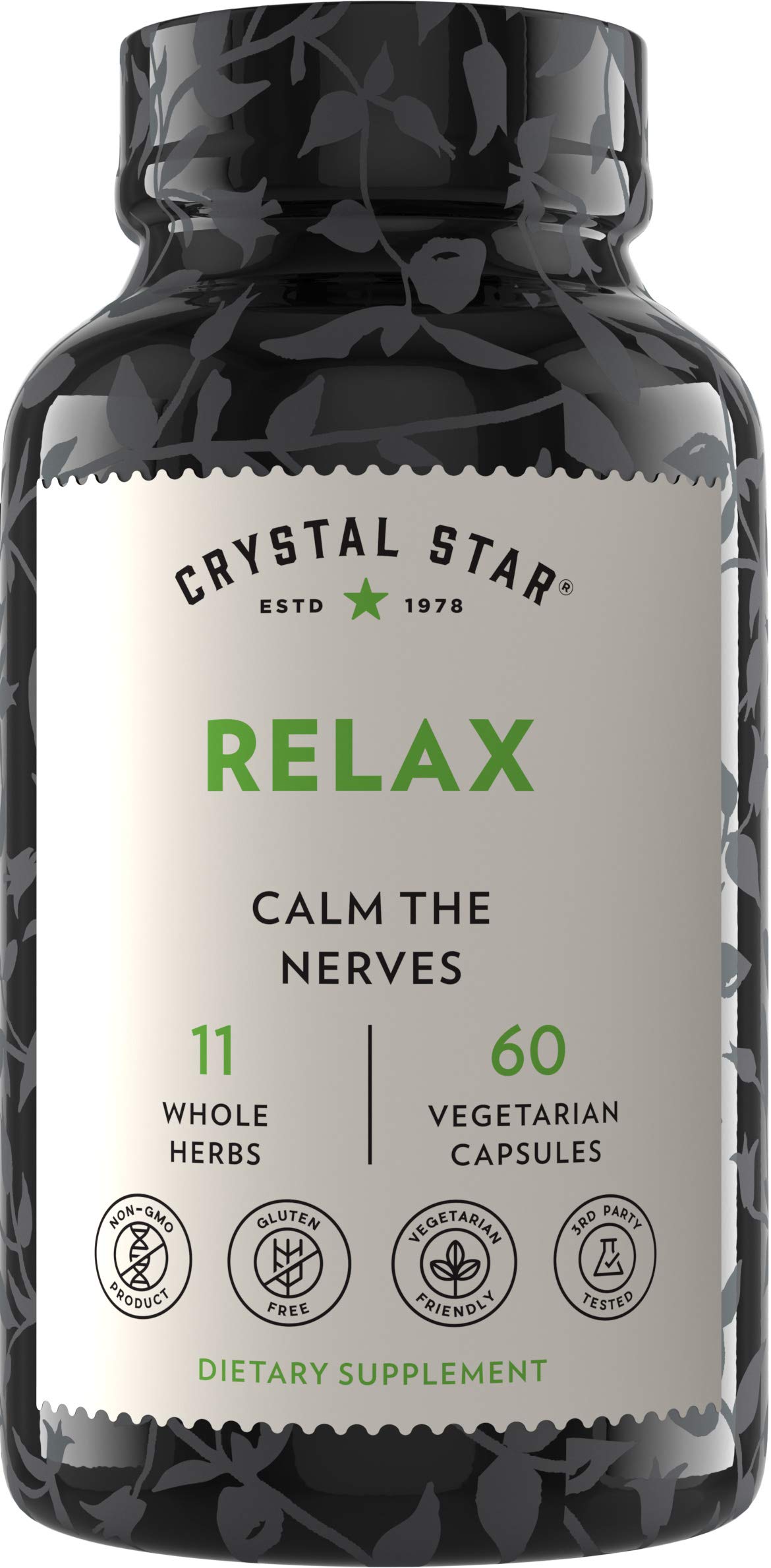 Foto 2 pulgar | Suplemento Crystal Star Relax 60 Cápsulas Para Calmar Los Nervios - Venta Internacional.