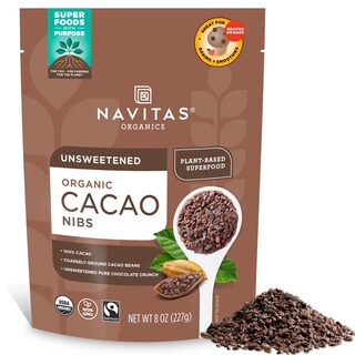 Foto 1 | Chocolate Negro Sin Azúcar Cacao Nibs Navitas Organics 225 G - Venta Internacional.